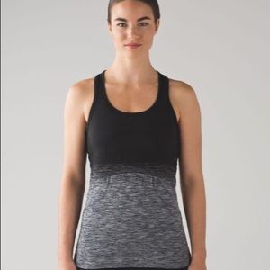 lululemon athletica Black and Gray Tank Top